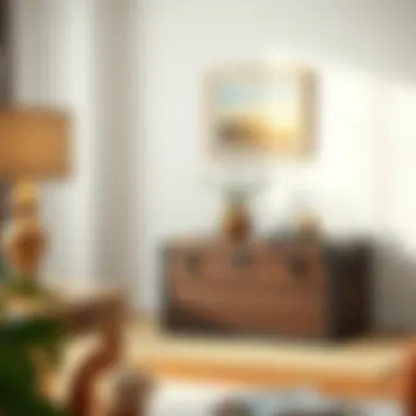 A Stylish Trunk in a Minimalist Home Stylish trunk in a minimalist setting