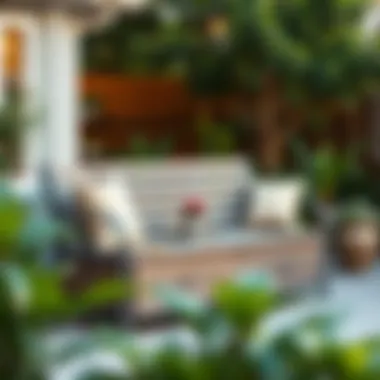 Versatility in Design: Multi-Purpose Benches Functional multi-purpose bench with storage in a patio setting