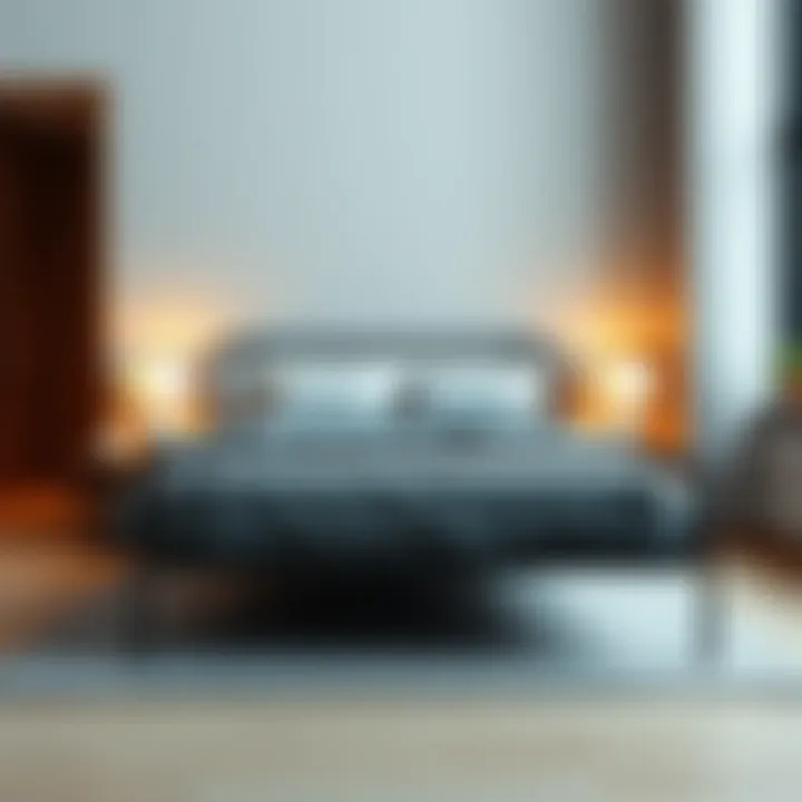 Sleek Designs of Metal Bed Frames Contemporary metal bed frame with sleek design