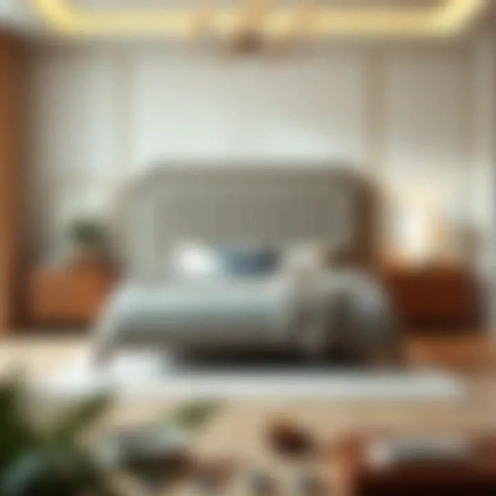 Luxury and Comfort in Upholstered Frames Luxurious upholstered bed frame in modern bedroom