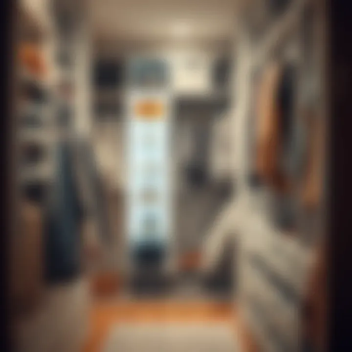 Visualization of various closet design tools in use