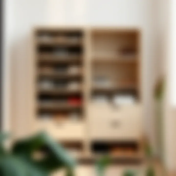 Modern Minimalist Shoe Storage Modern minimalist shoe storage solution in a compact design