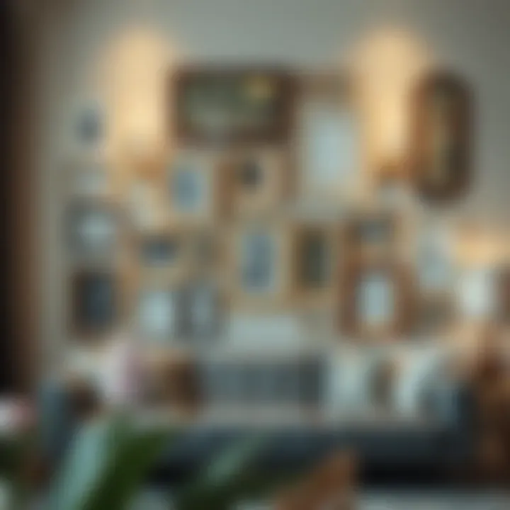 Creative Layering Techniques Creative layering of frames for a unique wall display