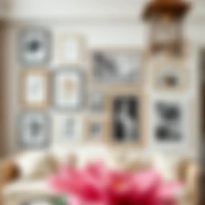 Gallery Wall Inspiration Elegant arrangement of picture frames on a gallery wall