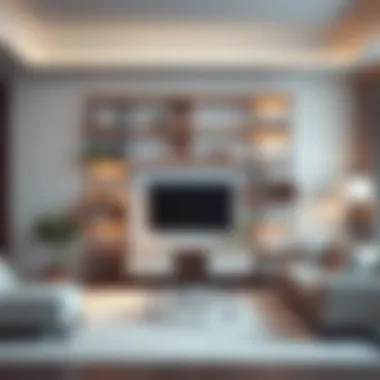 Modern Minimalist Bookcase Set Modern minimalist bookcase set in an elegant living room