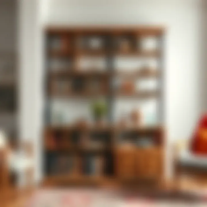 Rustic Wooden Bookcase Set Rustic wooden bookcase set showcasing antique books and decor