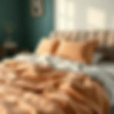 Stylish bedsheets on a well-appointed bed