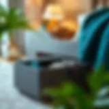 Stylish under bed storage container with lid