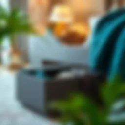 Stylish under bed storage container with lid