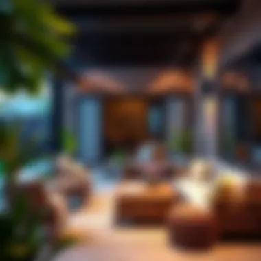 Elegant Outdoor Living Space Elegant outdoor living space with stylish seat cushions