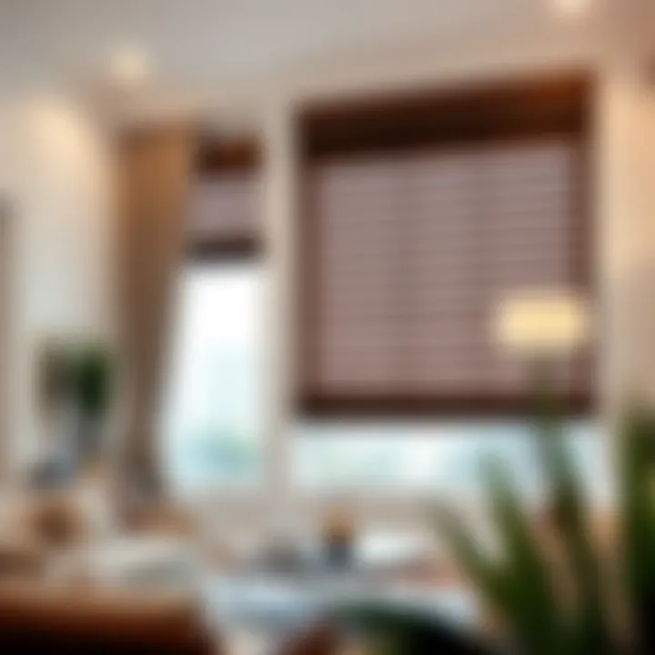 Sophisticated Interior with Stylish Window Treatment Elegant room showcasing 35 x 35 window blinds