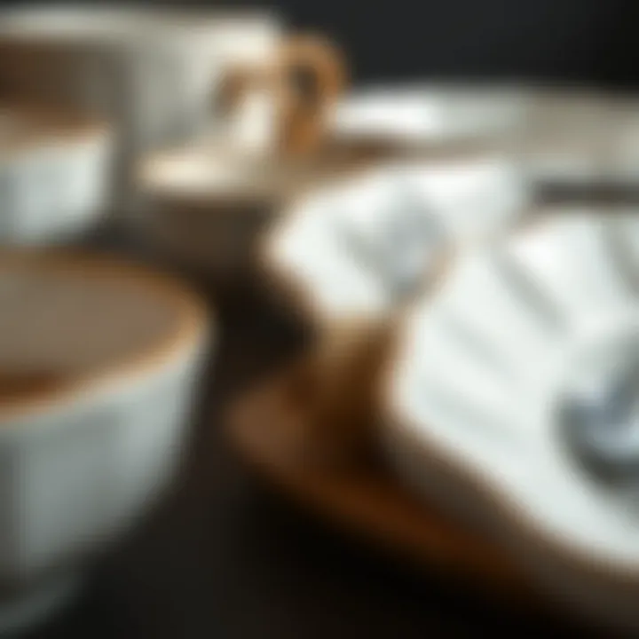 Modern Dinnerware Textures Close-up of modern dinnerware textures and patterns