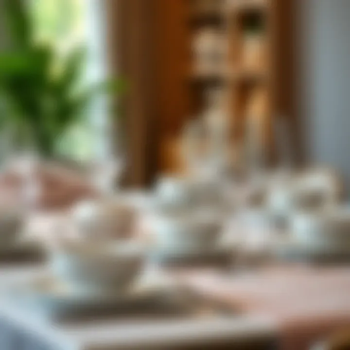 Artfully Arranged Table Setting Artfully arranged table setting with contemporary dinner sets