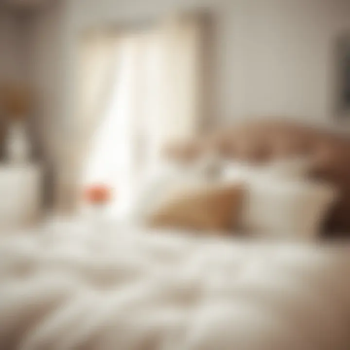 Cozy Bedroom with Off-White Duvet Cover Cozy bedroom featuring off-white duvet cover and accent pillows