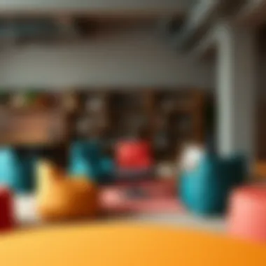 Versatile Seating Options for Social Spaces Flexible seating arrangement with bean bags