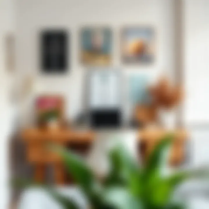 Artfully Decorated Workspace Aesthetic desk adorned with decorative items and inspirational quotes