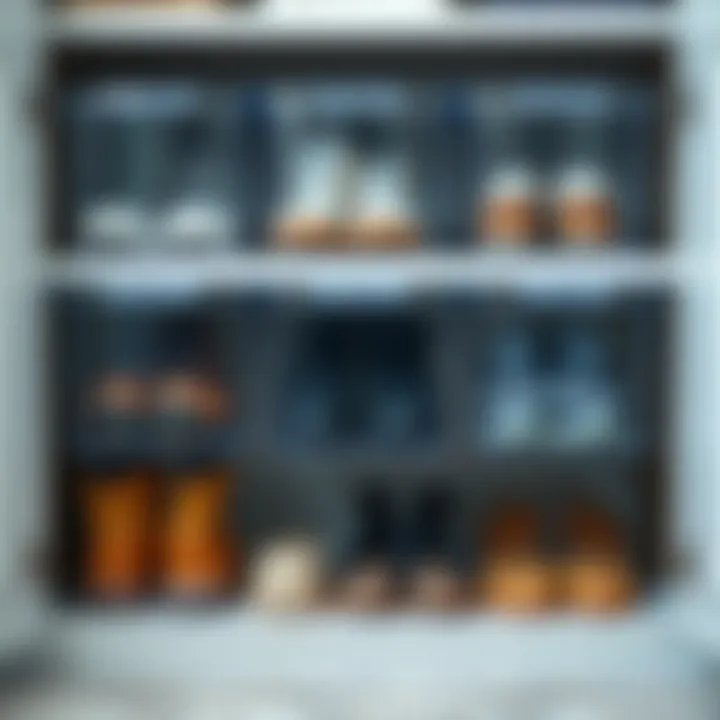 Transparency in Organization: Clear Containers for Shoe Storage Creative shoe storage using clear containers for easy visibility