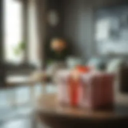 A beautifully wrapped gift box with a ribbon