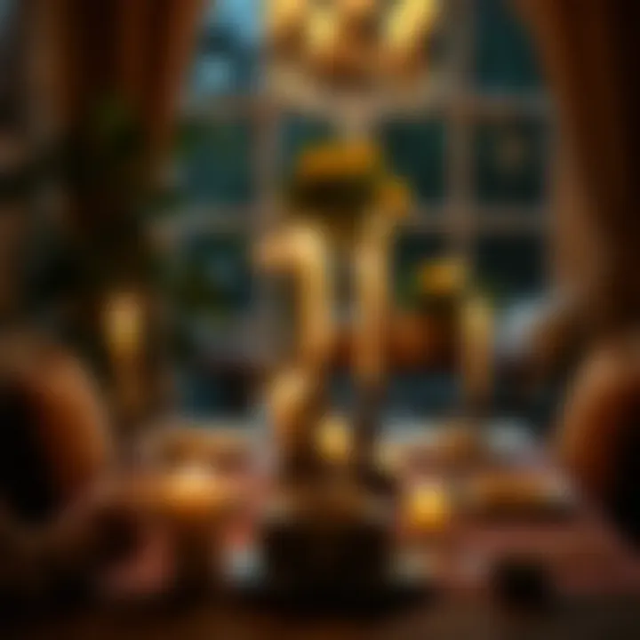 A cozy setting for a romantic dinner with candles