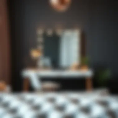 Chic and Creative Vanity Integration Creative vanity desk arrangement with stylish decor accents