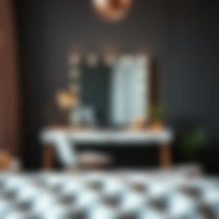 Chic and Creative Vanity Integration Creative vanity desk arrangement with stylish decor accents