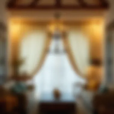 Rustic Charm Through Curtain Installations Rustic curtain separator enhancing cozy atmosphere