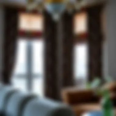 Bold Patterns to Enhance Interior Character Bold patterned curtains adding character to a room