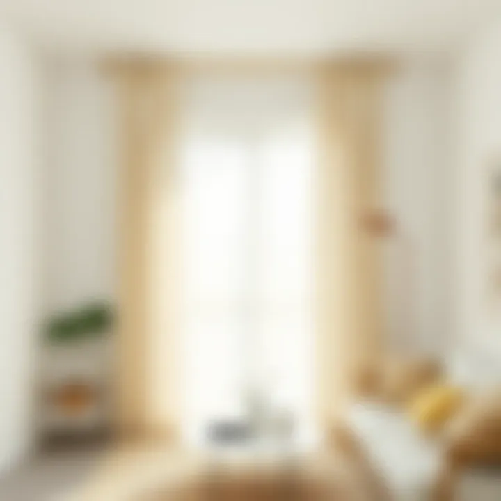 Minimalist sheer curtains allowing natural light