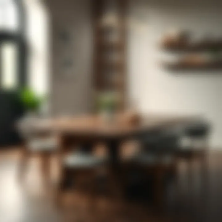 Versatile Design: Adapting to Any Space Dark wood extending table showcasing versatility