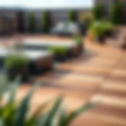 Elegant arrangement of composite deck tiles showcasing modern aesthetics