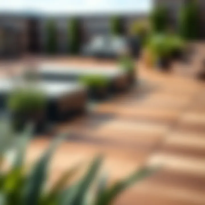 Elegant arrangement of composite deck tiles showcasing modern aesthetics