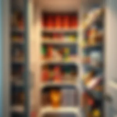 Categorized Food Items for Ease of Access Categorized food items in an orderly pantry