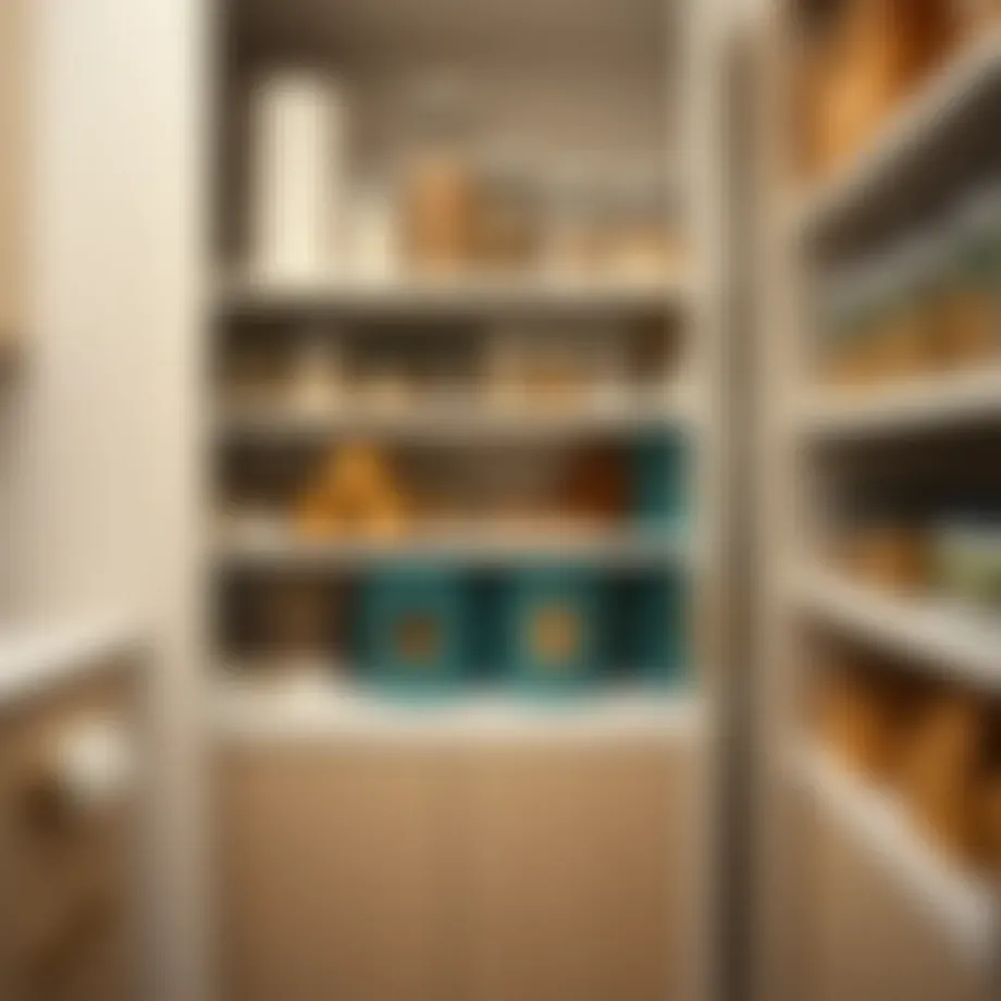 Stylishly organized pantry with labeled containers