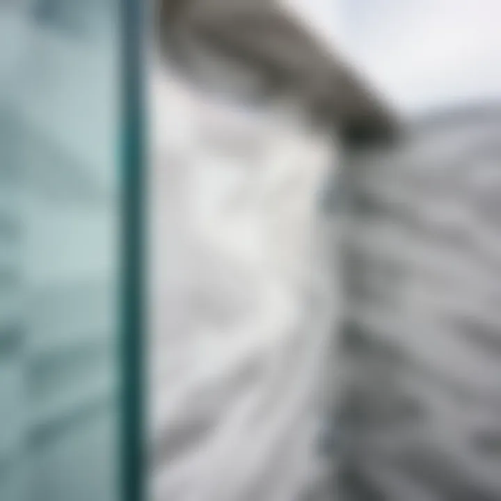 Close-up view of durable materials used in floor to ceiling shower shelves