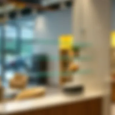 Detolf acrylic shelf in a commercial space setting