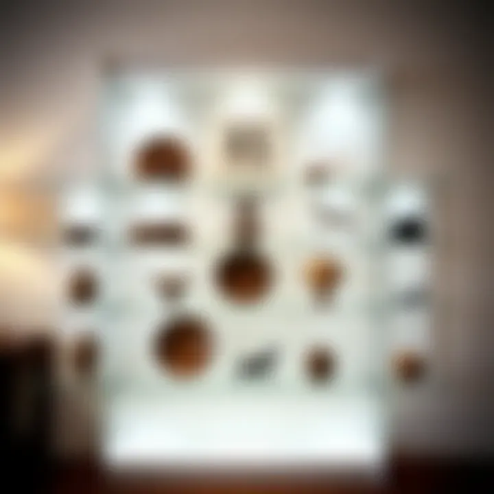 Elegant Detolf acrylic shelf showcasing collectibles