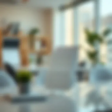 Contemporary Acrylic Paper Holder Modern acrylic paper holder in a bright office setting