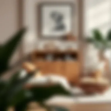 Cozy Living Room Featuring Elegant Storage Elegant small storage cabinet in a cozy living room setting