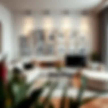 Enhancing Living Spaces with Photo Frames A stylish living room featuring harmoniously arranged photo frames that enhance the overall decor.