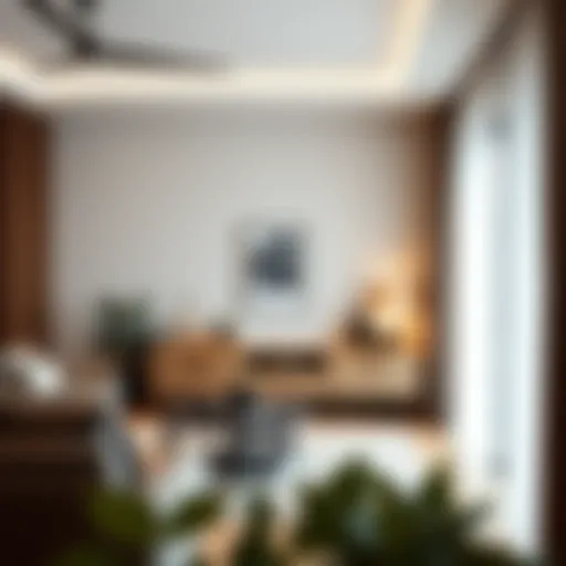 Modern Living Room with Chic Storage Solution Stylish small storage cabinet enhancing modern living room