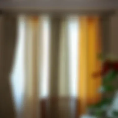 Variety of Curtain Styles on 135 Inch Rods Different styles of curtains hung on 135 inch rods