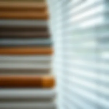 Materials Used for Mini Blinds Close-up of various materials used for 51 inch wide mini blinds