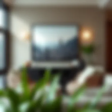 Charming Placement: Oversized Art in Intimate Spaces Stylish placement of oversized wall art in a cozy nook