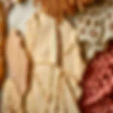 Textural Diversity: Materials in Oversized Wall Art Close-up of textured materials used in oversized wall art