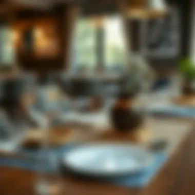 A visually appealing dining setup showcasing style and functionality