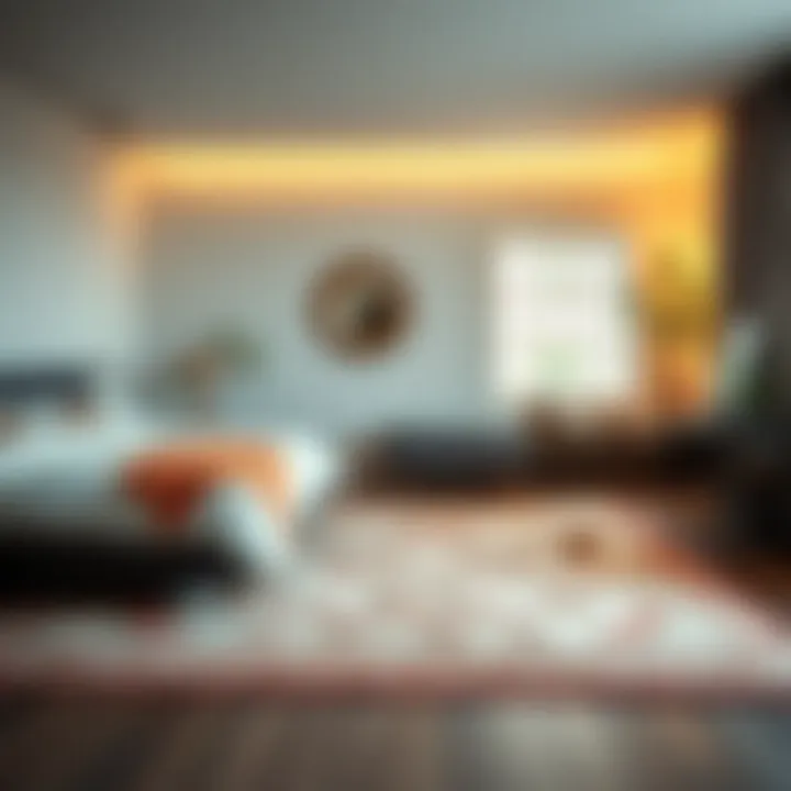 Layering Techniques for Enhanced Depth Layered rugs creating depth in a stylish bedroom