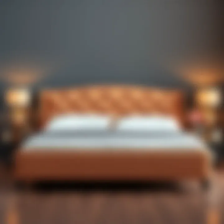 Chic Upholstered Double Bed Frame Luxurious upholstered double bed frame featuring soft fabric