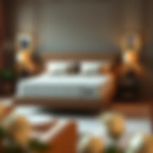 Elegant double bed with plush mattress