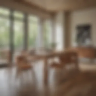 Modern dining room featuring an all-wood dining set