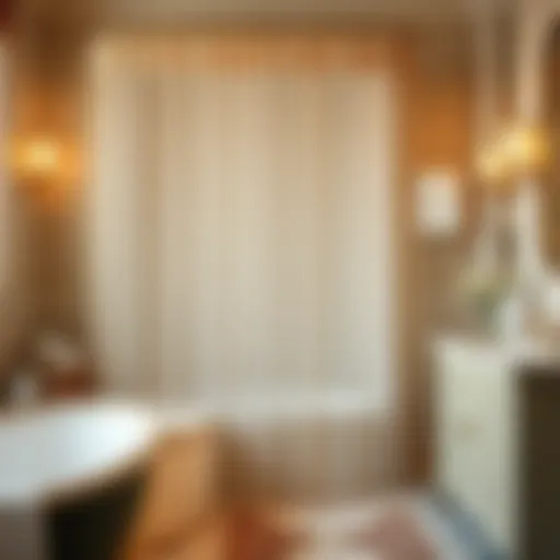 Elegant beaded shower curtain enhancing a luxurious bathroom